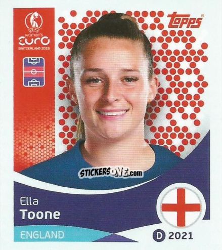 Figurina Ella Toone - Uefa Women'S Euro 2025 n. 260 - Topps
