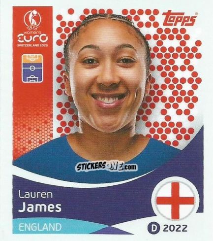 Figurina Lauren James - Uefa Women'S Euro 2025 n. 265 - Topps