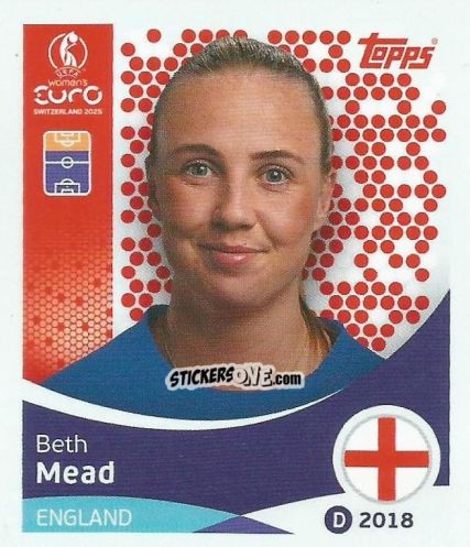 Figurina Beth Mead - Uefa Women'S Euro 2025 n. 268 - Topps