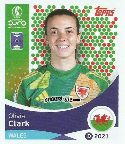 Sticker Olivia Clark - Uefa Women'S Euro 2025 n. 271 - Topps