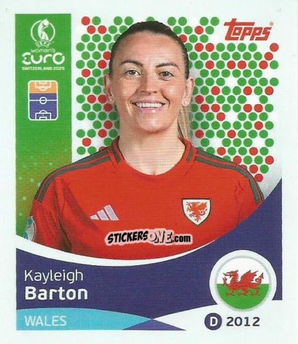 Sticker Kayleigh Barton - Uefa Women'S Euro 2025 n. 282 - Topps