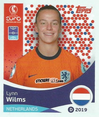 Sticker Lynn Wilms - Uefa Women'S Euro 2025 n. 290 - Topps
