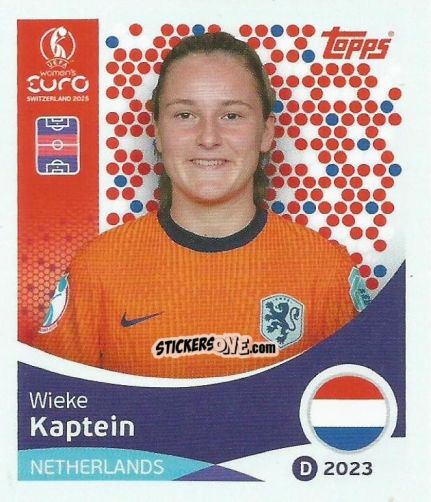 Figurina Wieke Kaptein - Uefa Women'S Euro 2025 n. 294 - Topps