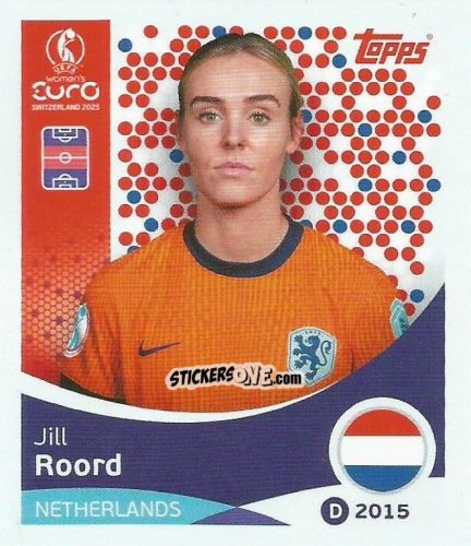 Figurina Jill Roord - Uefa Women'S Euro 2025 n. 295 - Topps