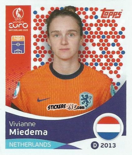 Figurina Vivianne Miedema - Uefa Women'S Euro 2025 n. 300 - Topps