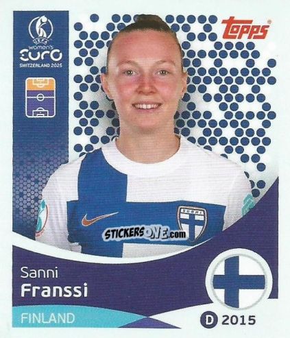 Sticker Sanni Franssi - Uefa Women'S Euro 2025 n. 90 - Topps