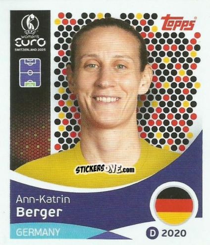 Sticker Ann-Katrin Berger - Uefa Women'S Euro 2025 n. 175 - Topps