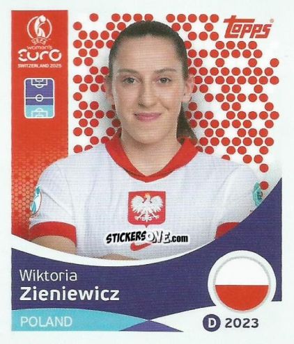Sticker Wiktoria Zieniewicz - Uefa Women'S Euro 2025 n. 196 - Topps