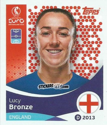 Sticker Lucy Bronze - Uefa Women'S Euro 2025 n. 256 - Topps