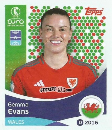Sticker Gemma Evans - Uefa Women'S Euro 2025 n. 274 - Topps