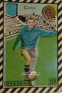 Sticker Maesani - Tuttocalcio Campionato 1948-1949 Serie B n. 359 - CICOGNA
