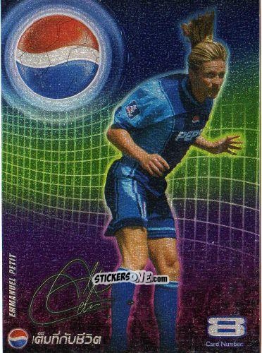 Cromo Emmanuel Petit - Pepsi World Football Stars 2002
 n. 8 - PEPSI