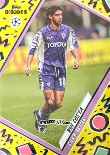 Figurina Rui Costa - Decades 1990’s UEFA Club Competitions n. 81 - Topps