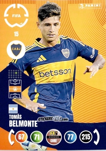 Figurina Tomás Belmonte - FIFA Club World Cup 2025. Adrenalyn XL n. 15 - Panini