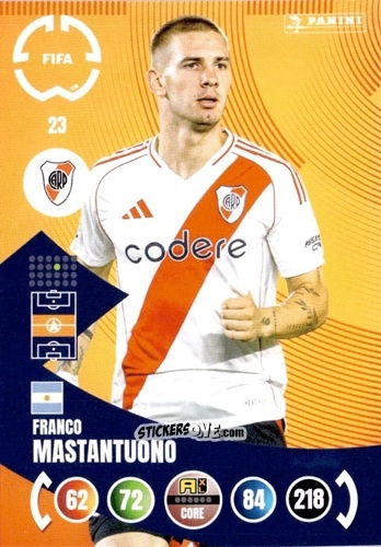 Sticker Franco Mastantuono - FIFA Club World Cup 2025. Adrenalyn XL n. 23 - Panini