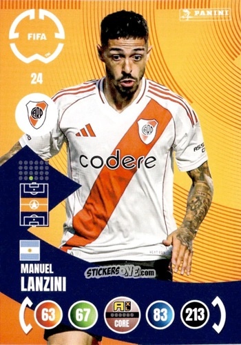 Cromo Manuel Lanzini - FIFA Club World Cup 2025. Adrenalyn XL n. 24 - Panini