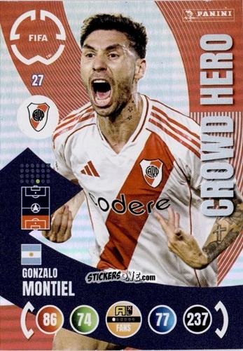 Sticker Gonzalo Montiel - FIFA Club World Cup 2025. Adrenalyn XL n. 27 - Panini