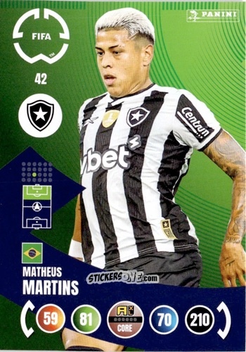 Cromo Matheus Martins - FIFA Club World Cup 2025. Adrenalyn XL n. 42 - Panini