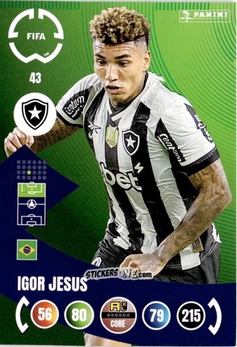 Cromo Igor Jesus - FIFA Club World Cup 2025. Adrenalyn XL n. 43 - Panini
