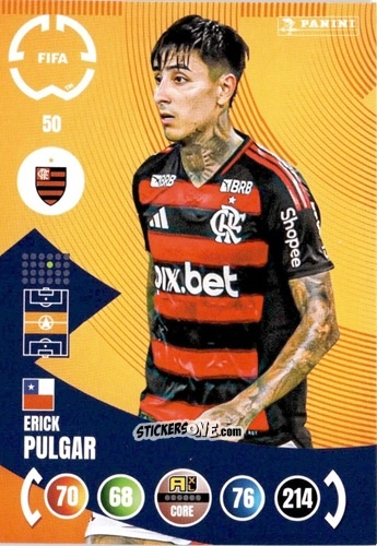 Cromo Erick Pulgar - FIFA Club World Cup 2025. Adrenalyn XL n. 50 - Panini