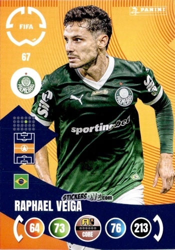 Figurina Raphael Veiga - FIFA Club World Cup 2025. Adrenalyn XL n. 67 - Panini