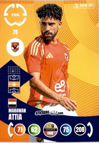 Sticker Marawan Attia - FIFA Club World Cup 2025. Adrenalyn XL n. 78 - Panini