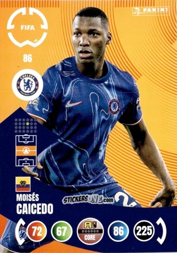 Cromo Moisés Caicedo - FIFA Club World Cup 2025. Adrenalyn XL n. 86 - Panini