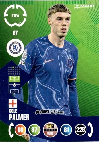 Figurina Cole Palmer - FIFA Club World Cup 2025. Adrenalyn XL n. 87 - Panini