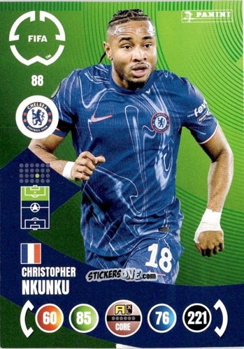 Figurina Christopher Nkunku - FIFA Club World Cup 2025. Adrenalyn XL n. 88 - Panini