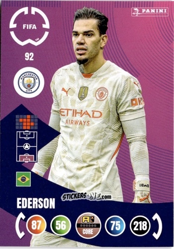 Figurina Ederson - FIFA Club World Cup 2025. Adrenalyn XL n. 92 - Panini