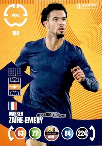 Sticker Warren Zaïre-Emery - FIFA Club World Cup 2025. Adrenalyn XL n. 105 - Panini