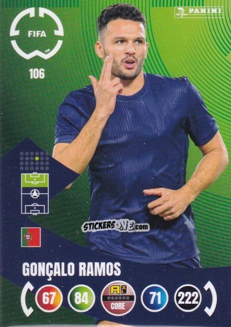 Figurina Goncalo Ramos - FIFA Club World Cup 2025. Adrenalyn XL n. 106 - Panini