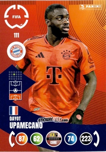 Figurina Dayot Upamecano - FIFA Club World Cup 2025. Adrenalyn XL n. 111 - Panini