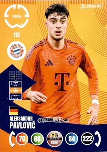 Sticker Aleksandar Pavlović - FIFA Club World Cup 2025. Adrenalyn XL n. 113 - Panini