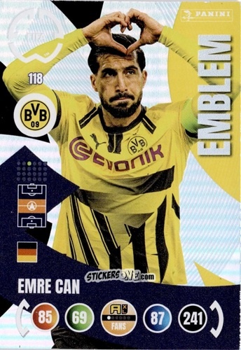 Cromo Emre Can - FIFA Club World Cup 2025. Adrenalyn XL n. 118 - Panini