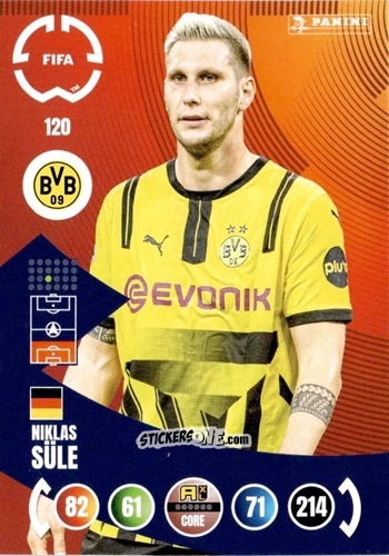 Sticker Niklas Süle - FIFA Club World Cup 2025. Adrenalyn XL n. 120 - Panini
