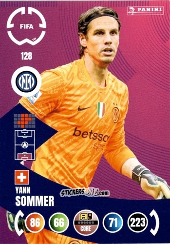 Figurina Yann Sommer - FIFA Club World Cup 2025. Adrenalyn XL n. 128 - Panini