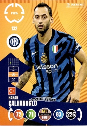 Figurina Hakan Calhanoğlu - FIFA Club World Cup 2025. Adrenalyn XL n. 132 - Panini