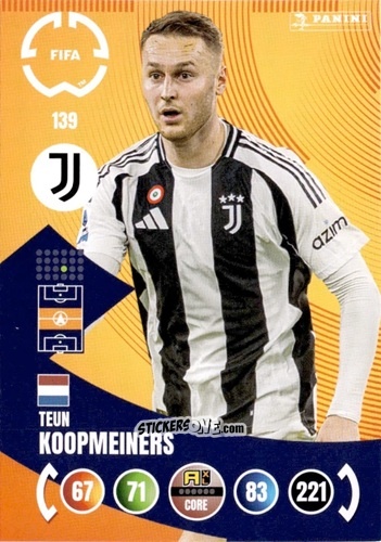 Figurina Teun Koopmeiners - FIFA Club World Cup 2025. Adrenalyn XL n. 139 - Panini