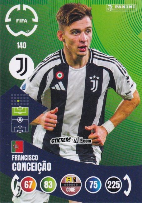 Cromo Francisco Conceição - FIFA Club World Cup 2025. Adrenalyn XL n. 140 - Panini