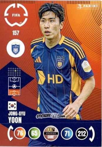 Cromo Jong-Gyu Yoon - FIFA Club World Cup 2025. Adrenalyn XL n. 157 - Panini