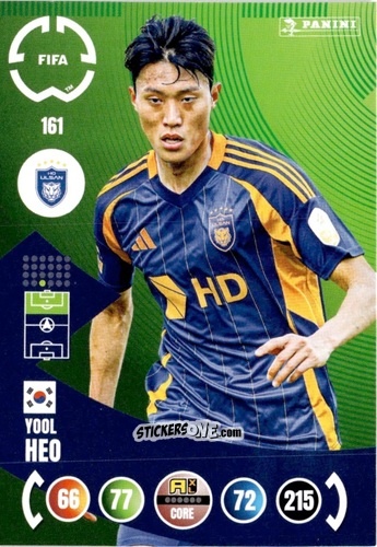 Cromo Heo Yool - FIFA Club World Cup 2025. Adrenalyn XL n. 161 - Panini