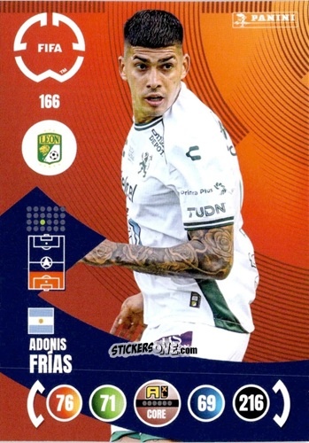 Cromo Adonis Frías - FIFA Club World Cup 2025. Adrenalyn XL n. 166 - Panini