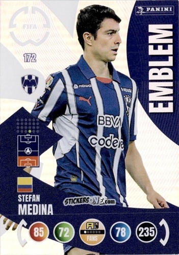 Figurina Stefan Medina - FIFA Club World Cup 2025. Adrenalyn XL n. 172 - Panini