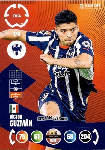Figurina Víctor Guzmán - FIFA Club World Cup 2025. Adrenalyn XL n. 174 - Panini