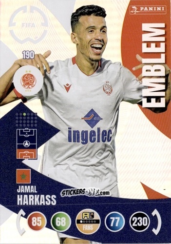 Cromo Jamal Harkass - FIFA Club World Cup 2025. Adrenalyn XL n. 190 - Panini