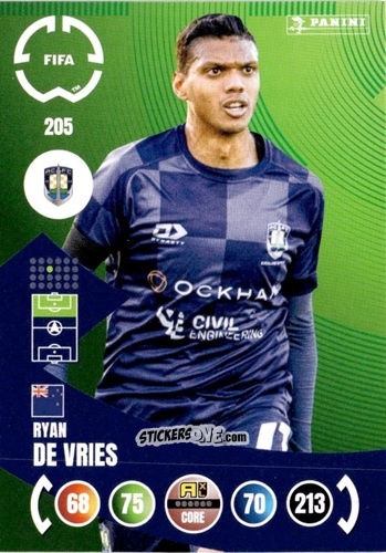 Figurina Ryan De Vries - FIFA Club World Cup 2025. Adrenalyn XL n. 205 - Panini