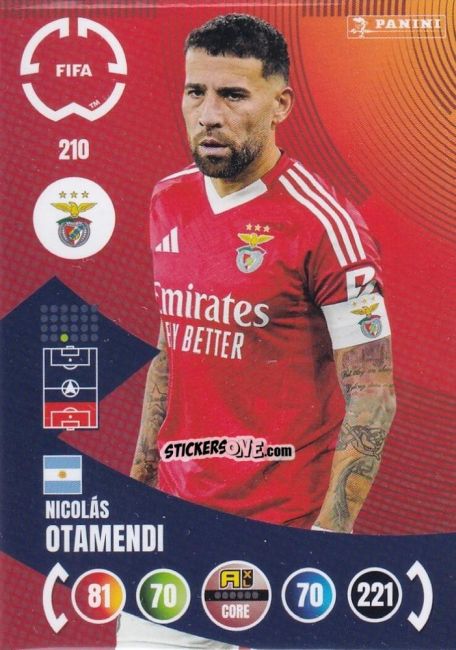 Figurina Nicolás Otamendi - FIFA Club World Cup 2025. Adrenalyn XL n. 210 - Panini