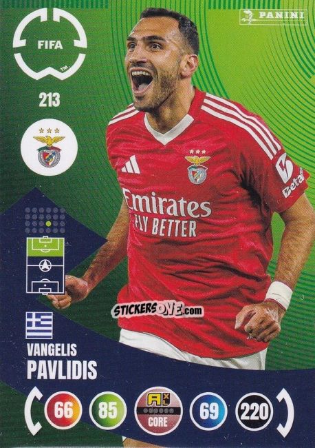 Cromo Vangelis Pavlidis - FIFA Club World Cup 2025. Adrenalyn XL n. 213 - Panini