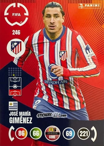 Cromo José María Gimenez - FIFA Club World Cup 2025. Adrenalyn XL n. 246 - Panini